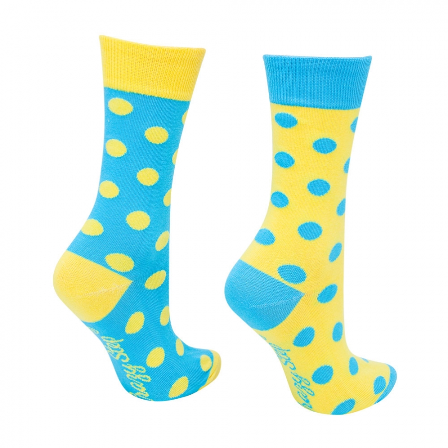 Ponožky Bodky modro-žlté